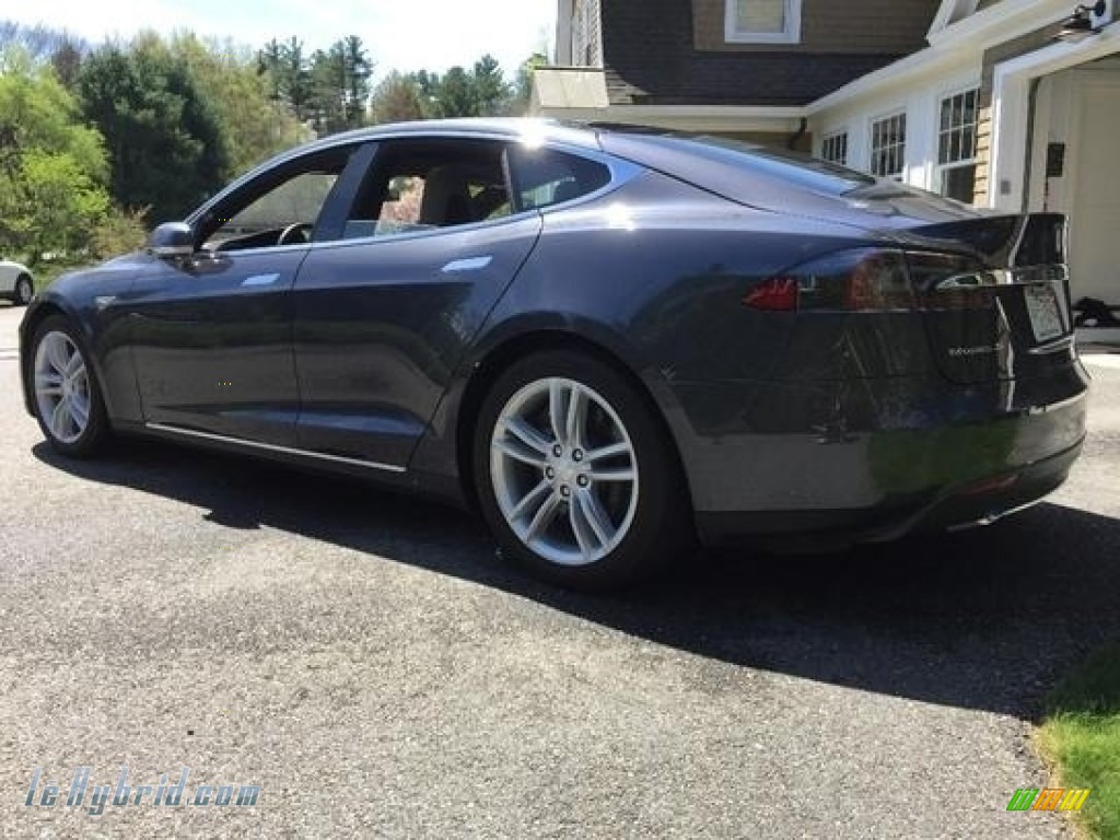 2015 Model S 85D - Midnight Silver Metallic / Grey photo #7