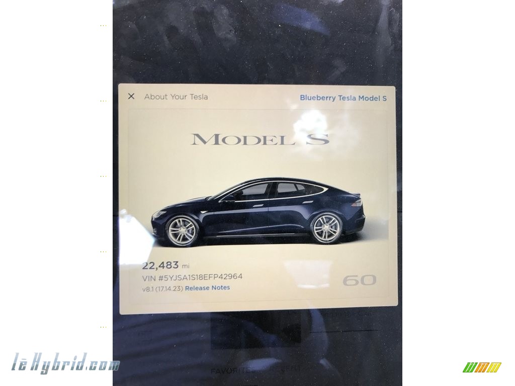 2014 Model S  - Blue Metallic / Tan photo #11
