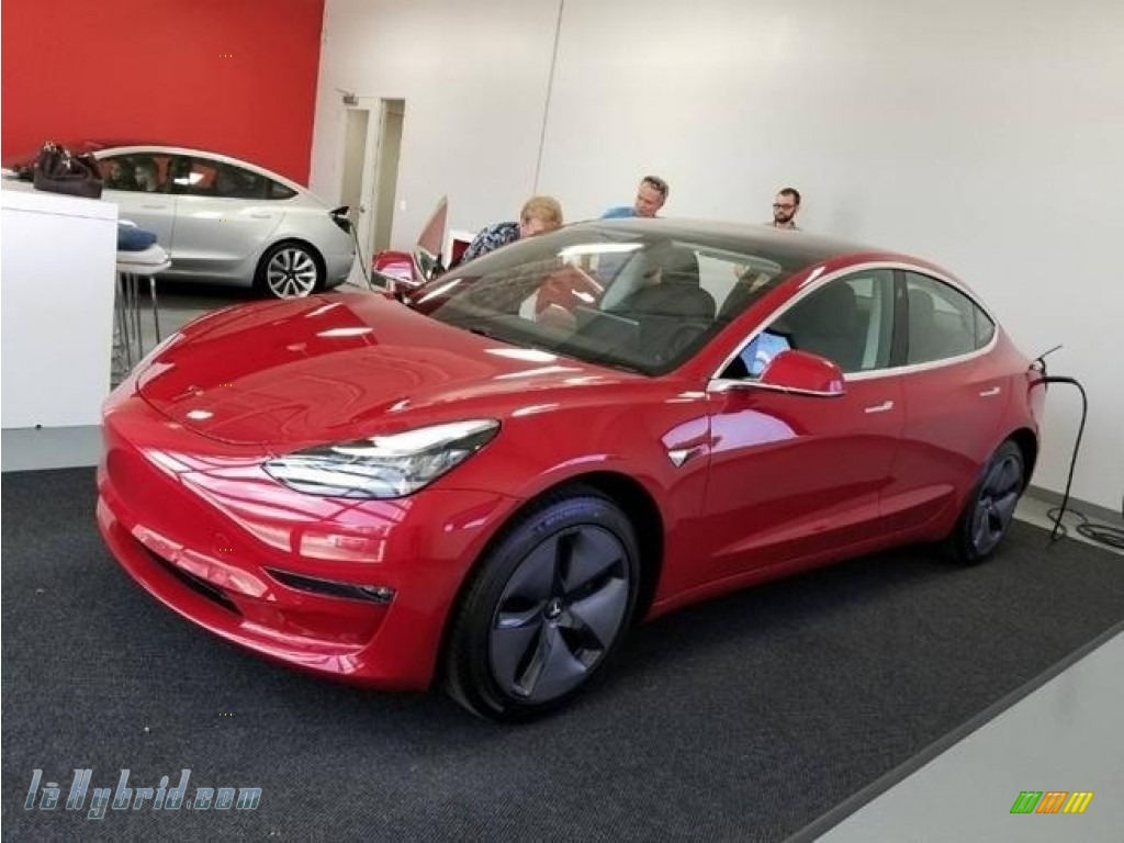 Red Multi-Coat / Black Tesla Model 3 Long Range