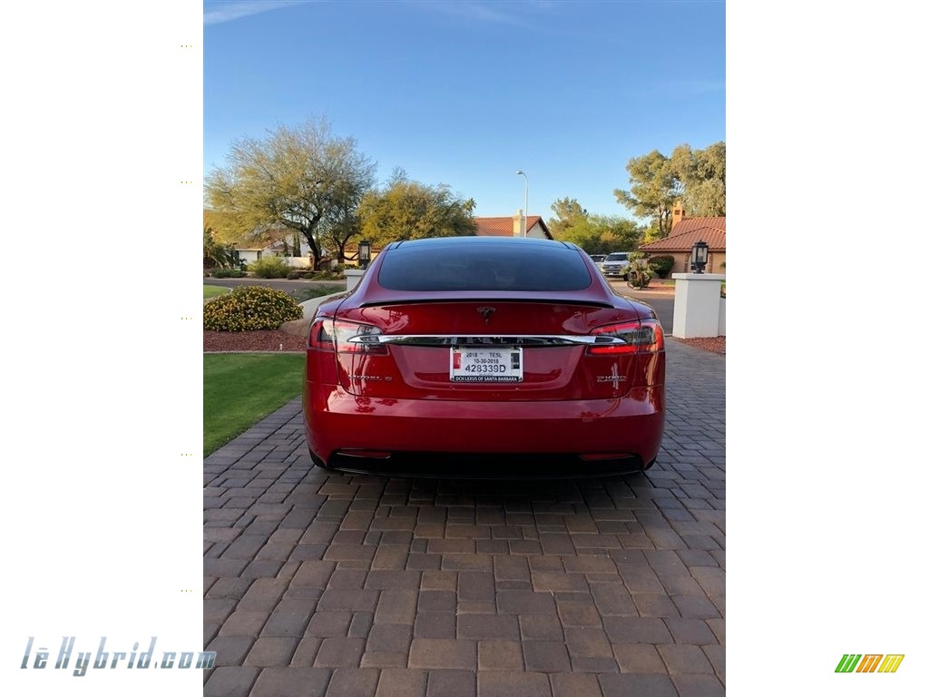 2018 Model S P100D - Red Multi-Coat / Parchment photo #36