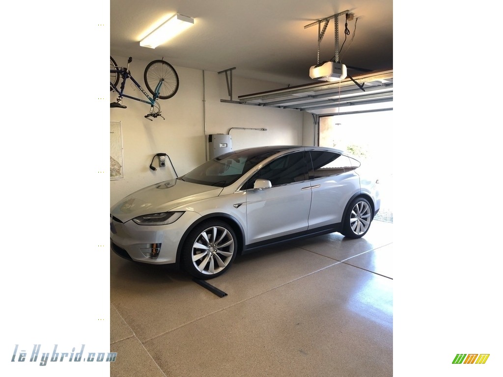Silver Metallic / White Tesla Model X 100D