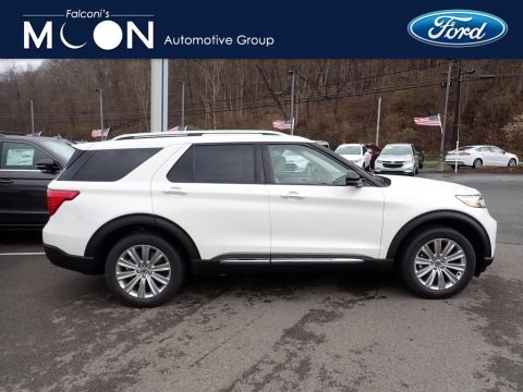 Oxford White 2021 Ford Explorer Hybrid Limited 4WD