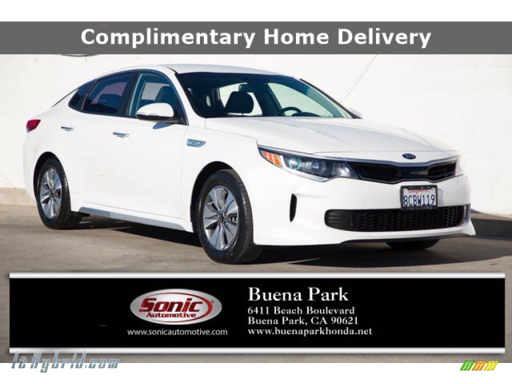 2017 Optima Hybrid - Snow White Pearl / Black photo #1 2017 Optima Hybrid - Snow White Pearl / Black photo #1
