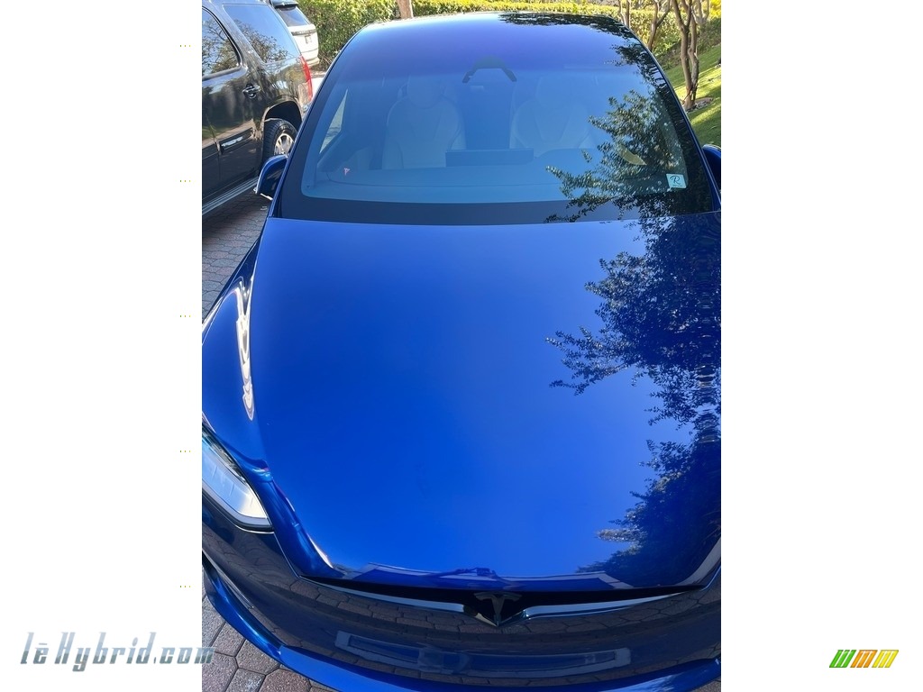 2022 Model X AWD - Deep Blue Metallic / White/Black photo #6