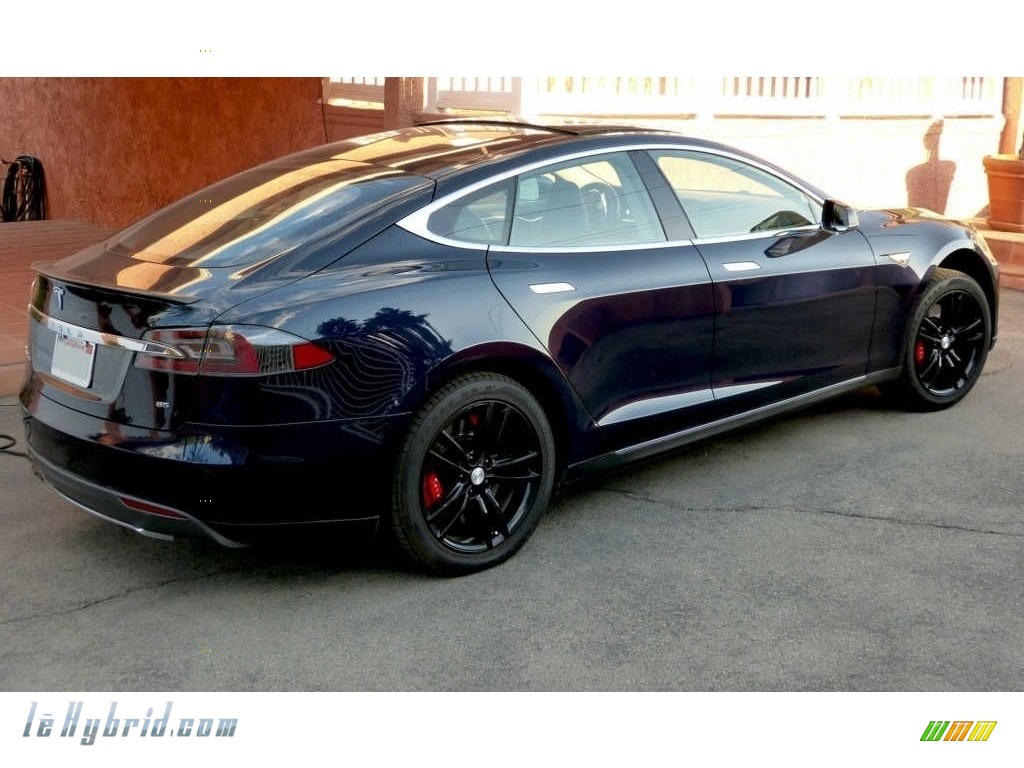 2013 Model S  - Blue Metallic / Black photo #3