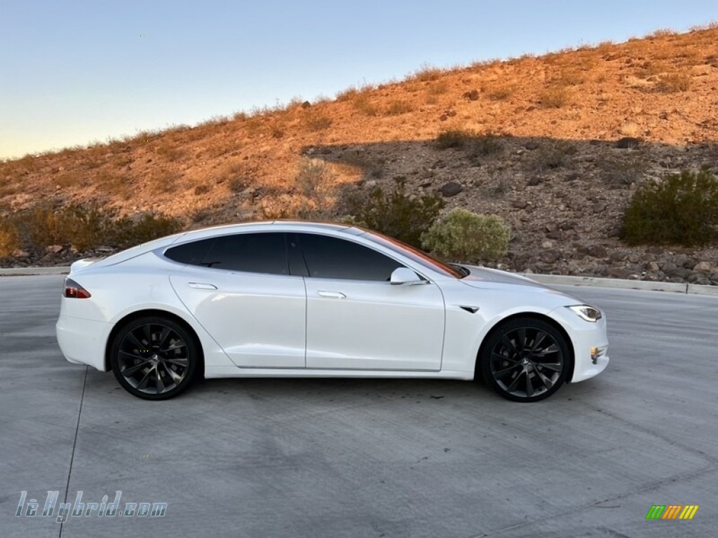 2018 Model S 100D - Pearl White Multi-Coat / Black photo #6
