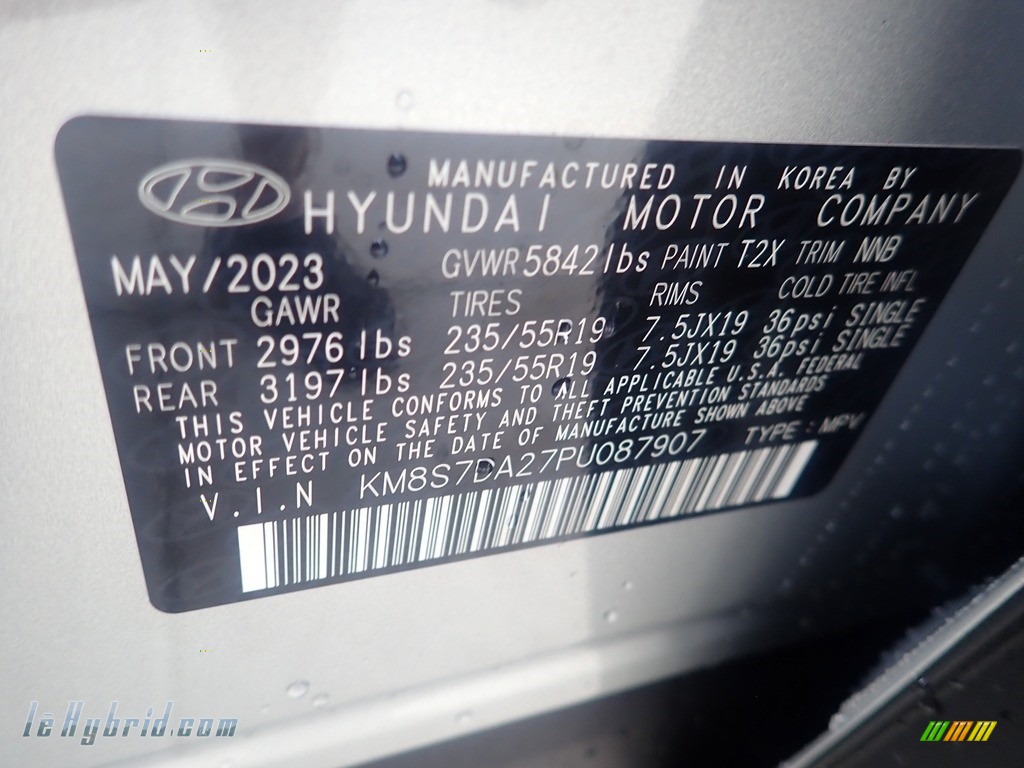 2023 Santa Fe Hybrid Limited AWD Plug-In Hybrid - Shimmering Silver / Black photo #18
