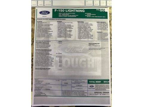 Oxford White 2023 Ford F150 Lightning Lariat 4x4