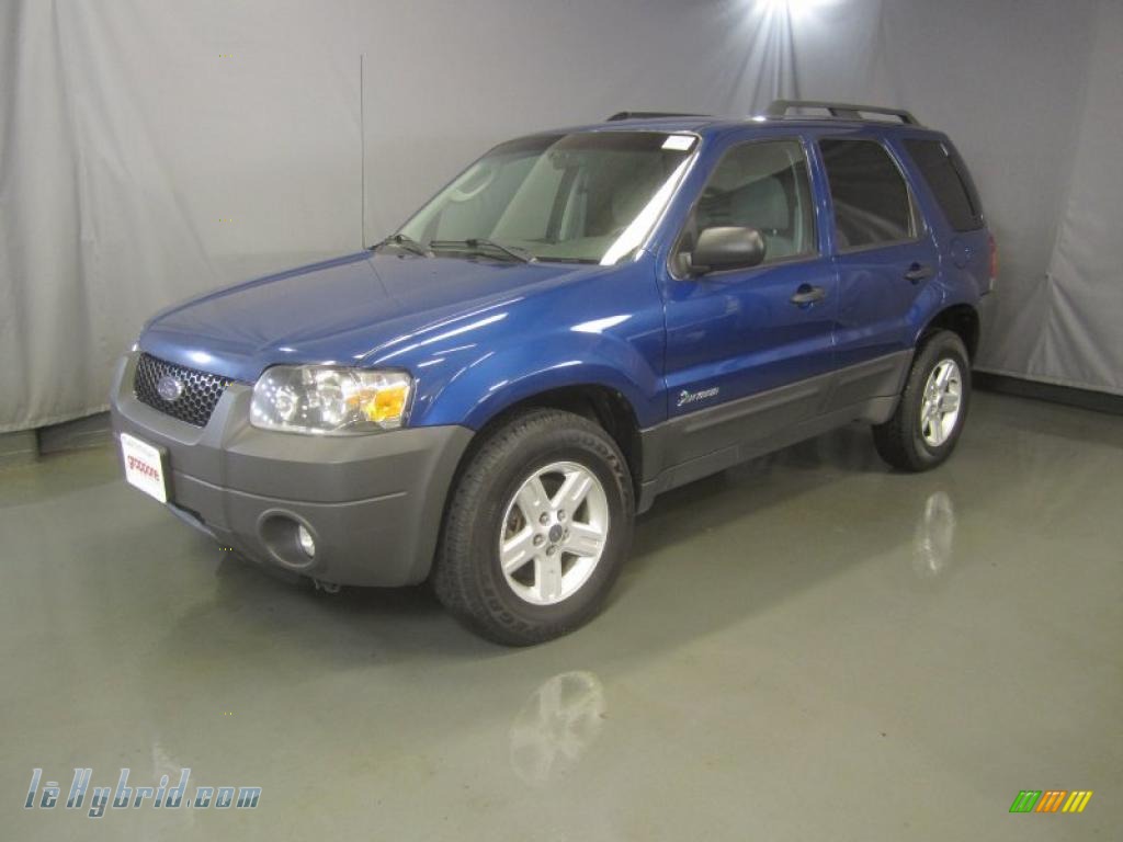 2007 Ford Escape Hybrid 4wd In Vista Blue Metallic B58548 Vista Blue Metallic Medium Dark Flint Ford Escape Hybrid 4wd