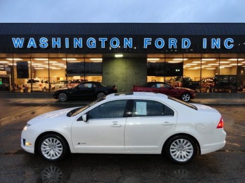 White Platinum Tri-coat Metallic 2010 Ford Fusion Hybrid White Platinum Tri-coat Metallic 2010 Ford Fusion Hybrid
