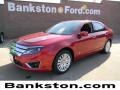 Ford Fusion Hybrid Red Candy Metallic photo #1