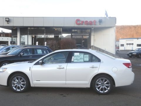 White Platinum Metallic Tri-Coat 2012 Lincoln MKZ Hybrid