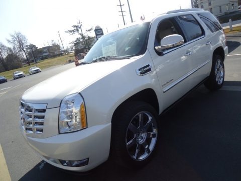 White Diamond Tricoat 2012 Cadillac Escalade Hybrid 4WD