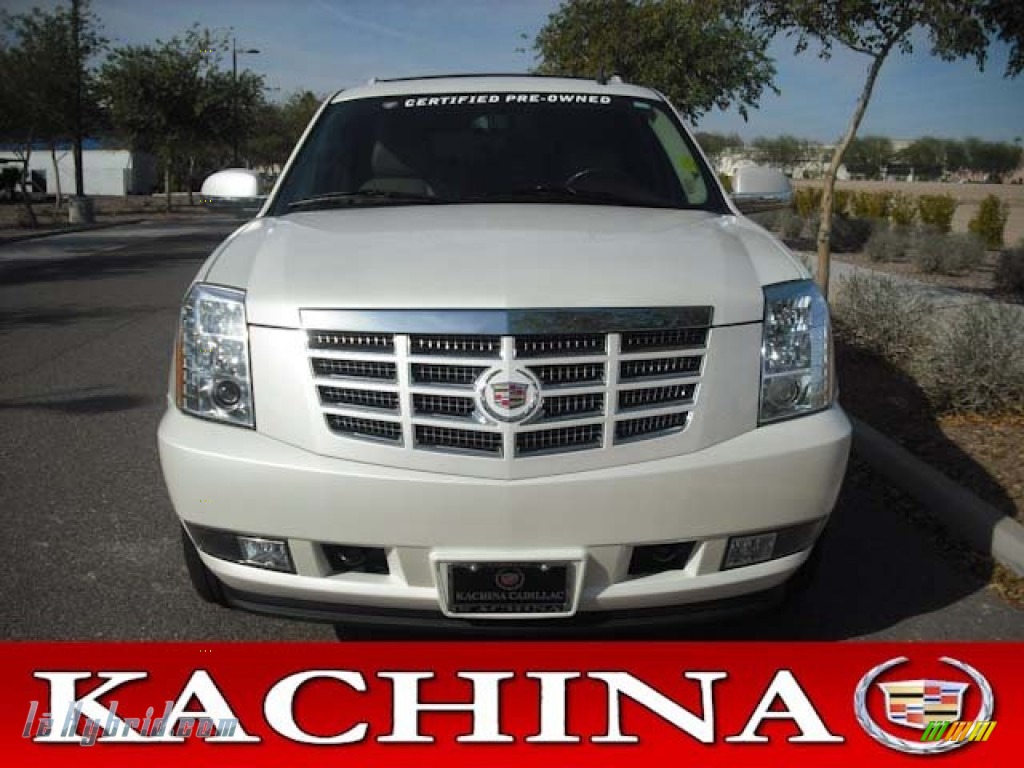 2011 Escalade Hybrid AWD - White Diamond Tricoat / Cashmere/Cocoa photo #1 2011 Escalade Hybrid AWD - White Diamond Tricoat / Cashmere/Cocoa photo #1