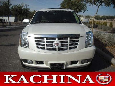 White Diamond Tricoat 2011 Cadillac Escalade Hybrid AWD