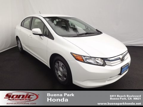 Taffeta White 2012 Honda Civic Hybrid Sedan