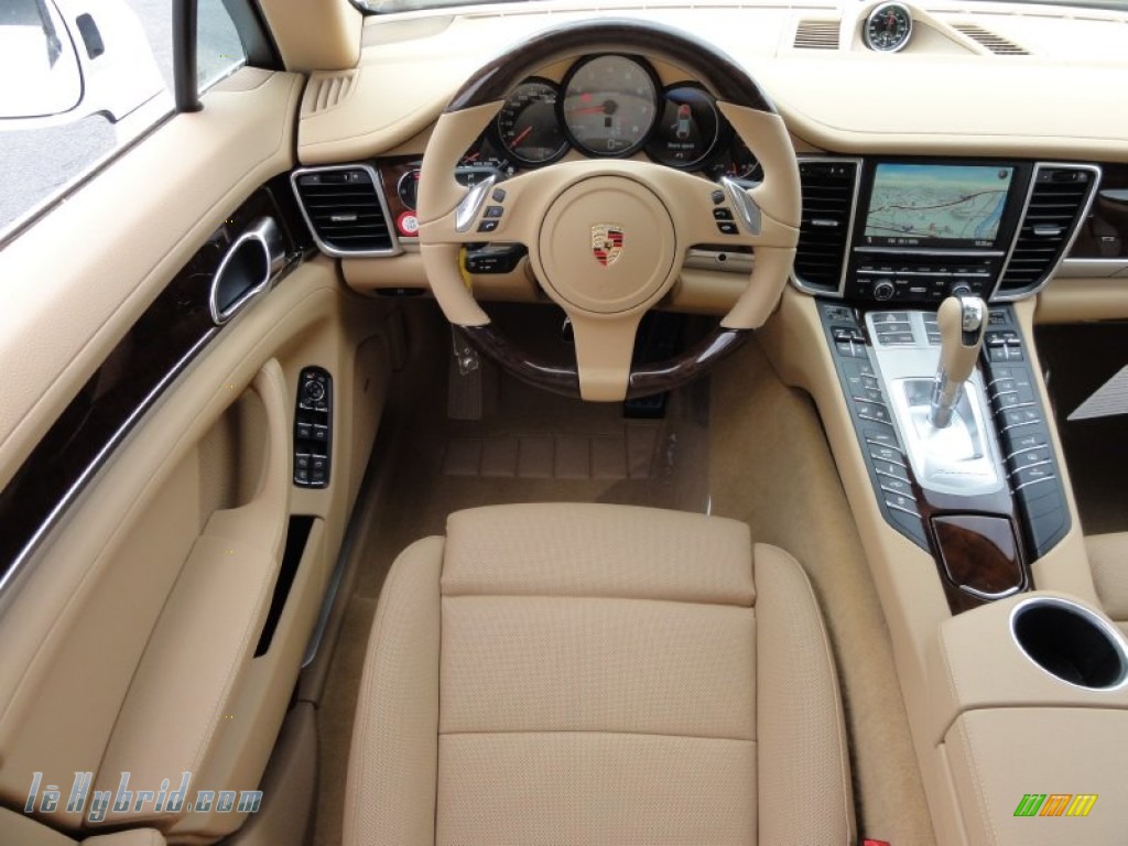 2012 Panamera S Hybrid - Carrara White / Luxor Beige photo #28 2012 Panamera S Hybrid - Carrara White / Luxor Beige photo #28