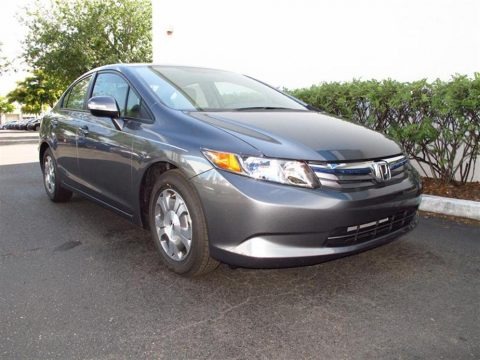 Polished Metal Metallic 2012 Honda Civic Hybrid Sedan