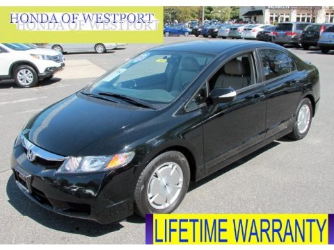 Crystal Black Pearl 2009 Honda Civic Hybrid Sedan