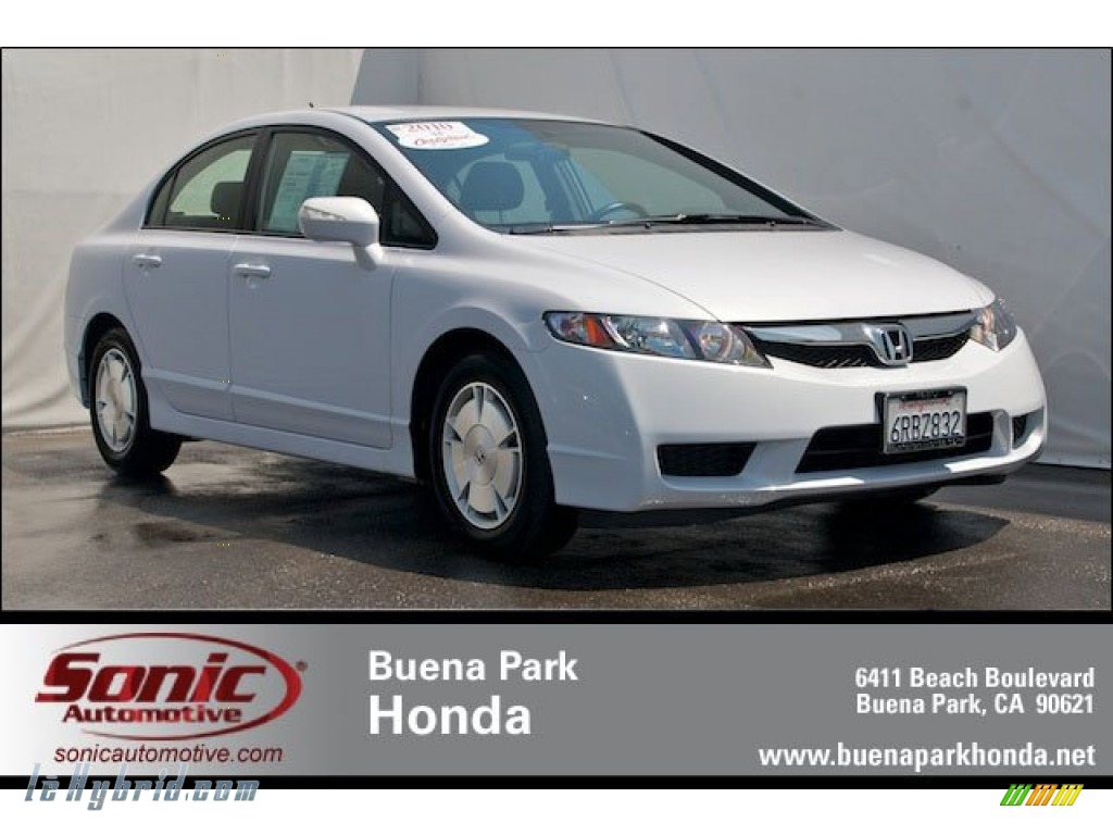Spectrum White Pearl / Blue Honda Civic Hybrid Sedan Spectrum White Pearl / Blue Honda Civic Hybrid Sedan