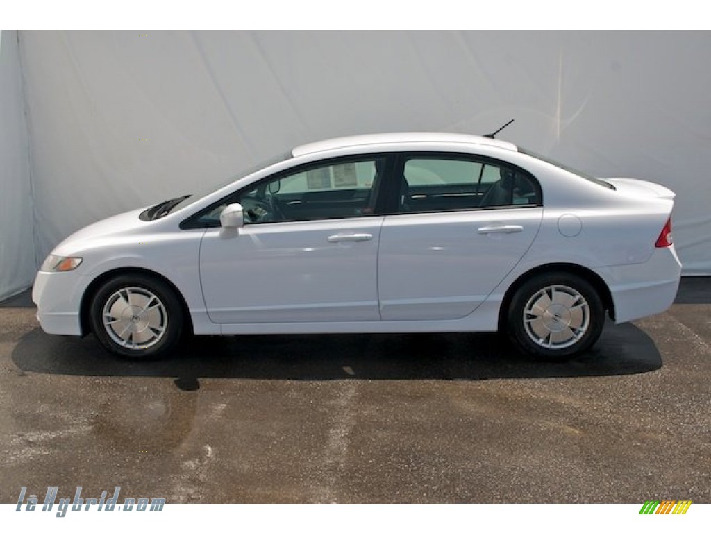 2010 Civic Hybrid Sedan - Spectrum White Pearl / Blue photo #8 2010 Civic Hybrid Sedan - Spectrum White Pearl / Blue photo #8