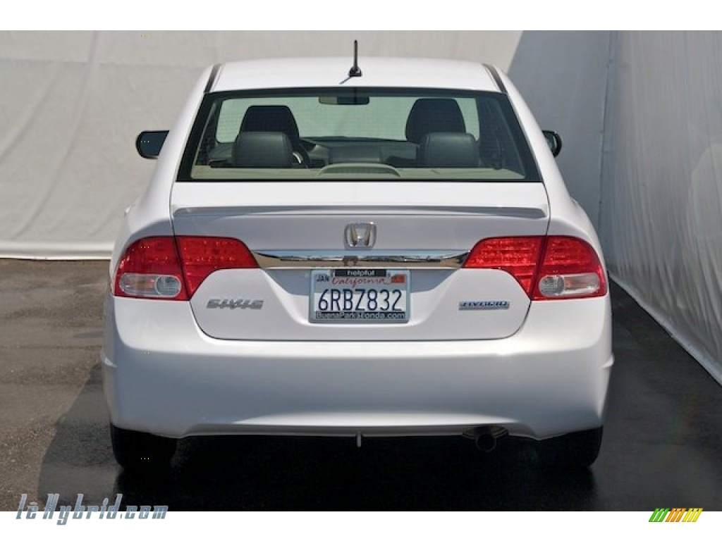 2010 Civic Hybrid Sedan - Spectrum White Pearl / Blue photo #9 2010 Civic Hybrid Sedan - Spectrum White Pearl / Blue photo #9