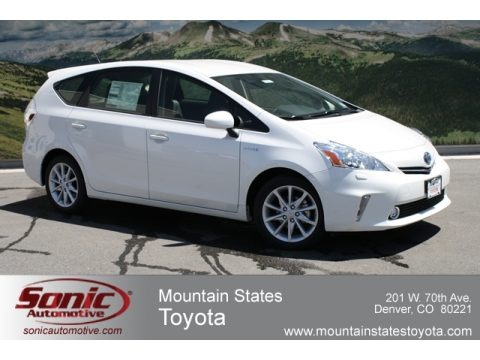 Blizzard White Pearl 2012 Toyota Prius v Five Hybrid