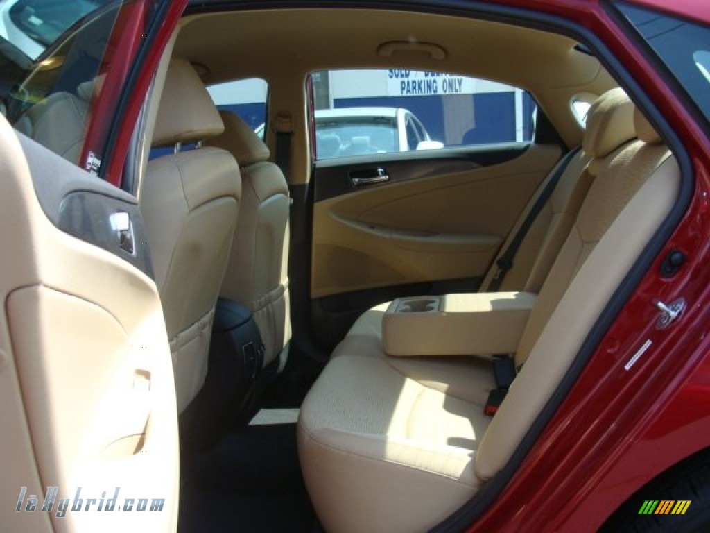2012 Sonata Hybrid - Venetian Red Pearl / Camel photo #19