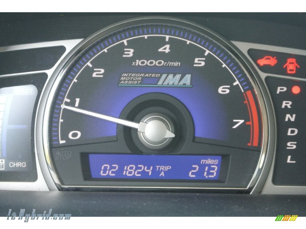 2009 Civic Hybrid Sedan - Magnetic Pearl / Blue photo #16