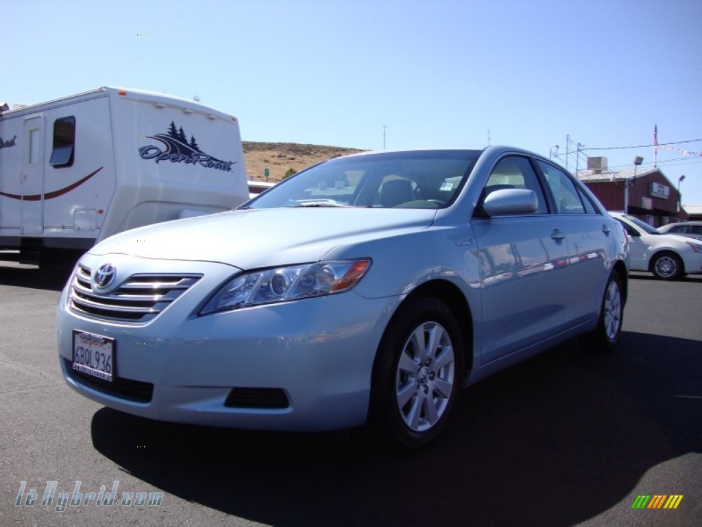 2008 Camry Hybrid - Sky Blue Pearl / Bisque photo #3
