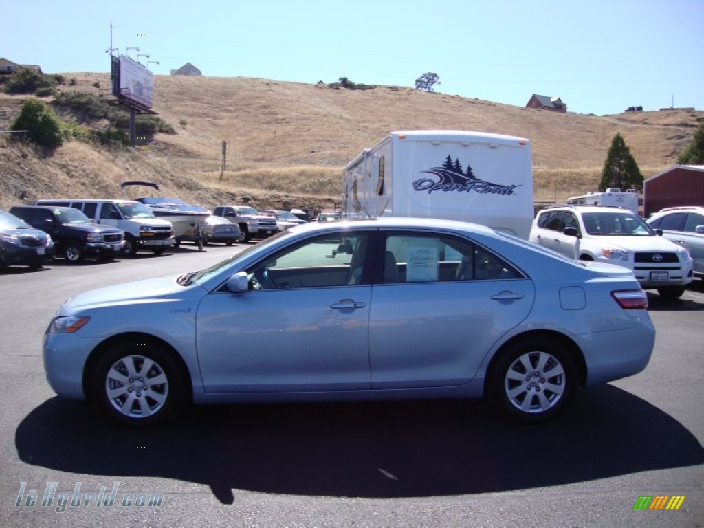2008 Camry Hybrid - Sky Blue Pearl / Bisque photo #4