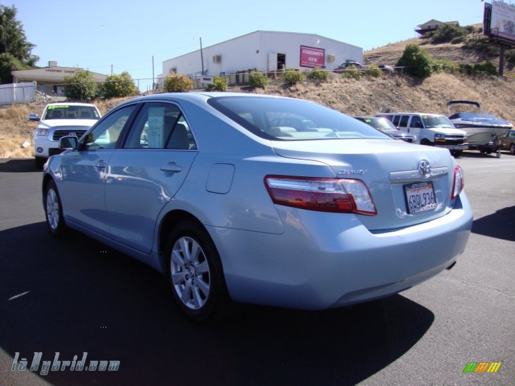 2008 Camry Hybrid - Sky Blue Pearl / Bisque photo #5