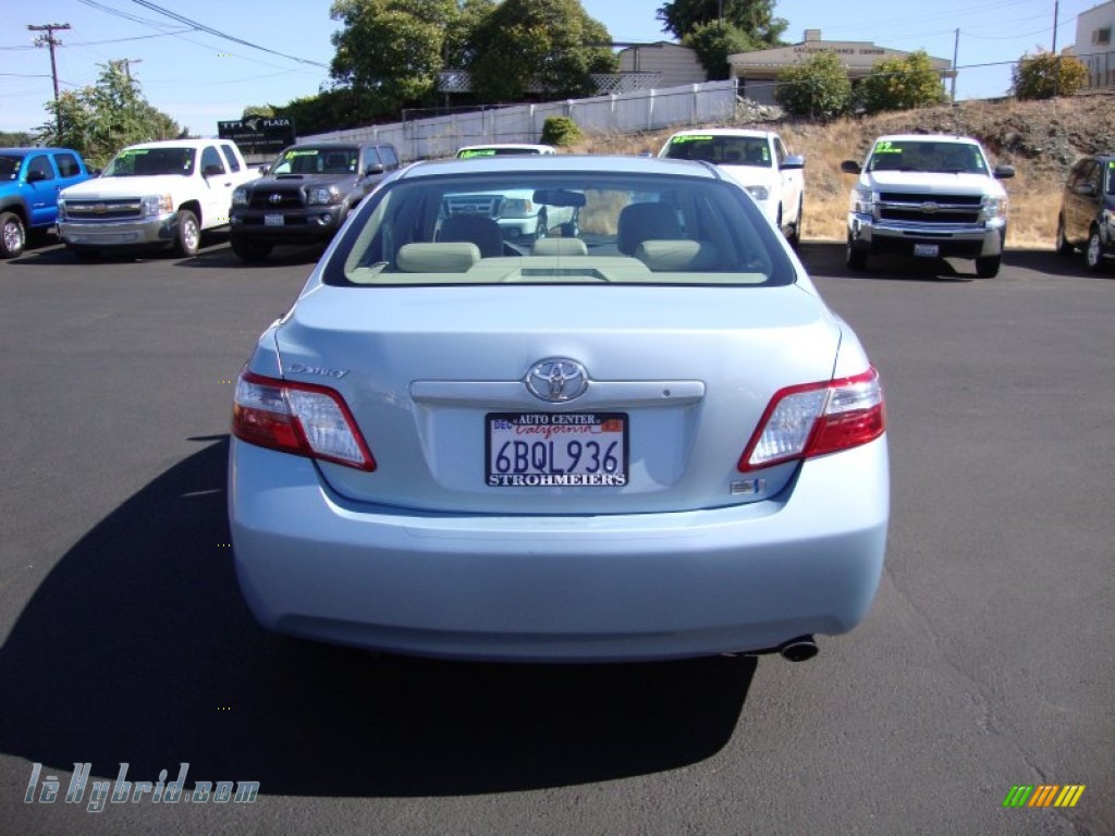2008 Camry Hybrid - Sky Blue Pearl / Bisque photo #6