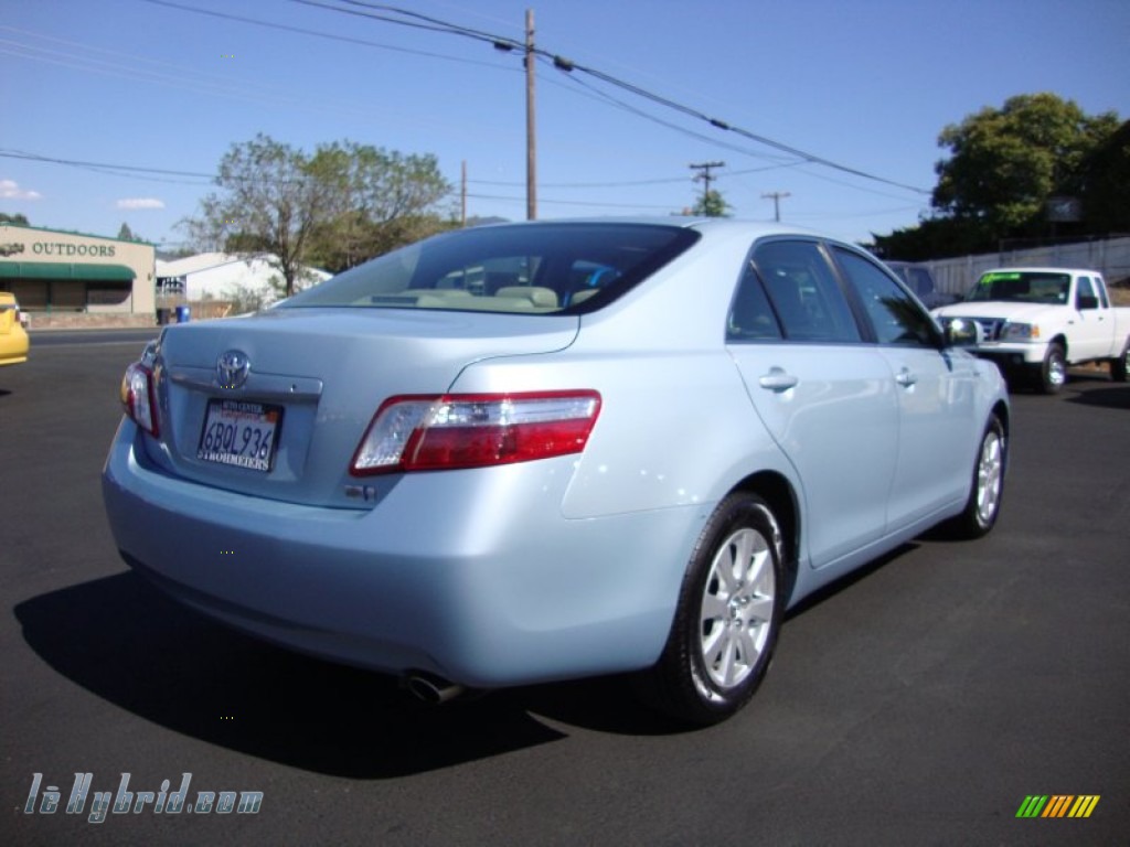 2008 Camry Hybrid - Sky Blue Pearl / Bisque photo #7