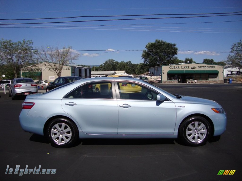 2008 Camry Hybrid - Sky Blue Pearl / Bisque photo #8