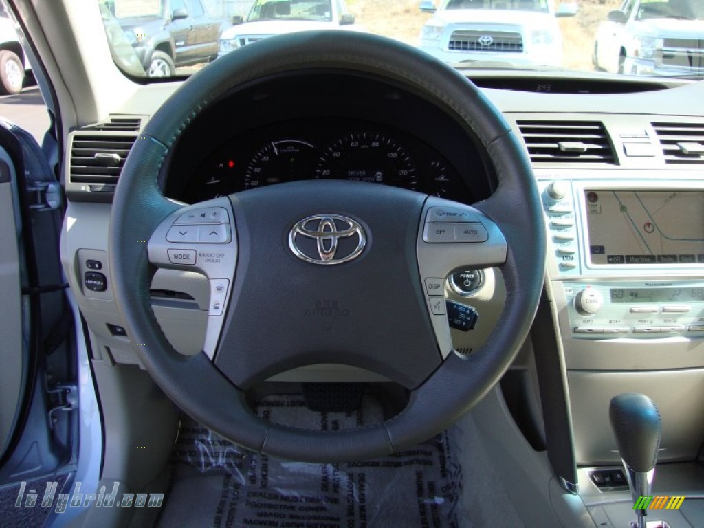 2008 Camry Hybrid - Sky Blue Pearl / Bisque photo #13