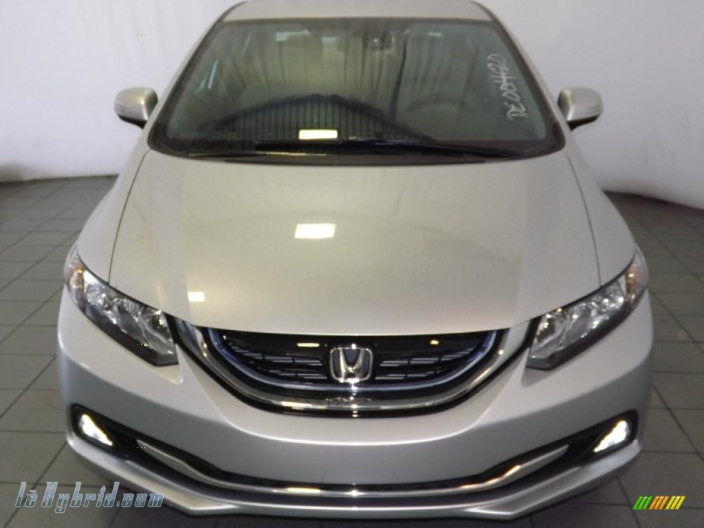 2013 Civic Hybrid Sedan - Alabaster Silver Metallic / Gray photo #2
