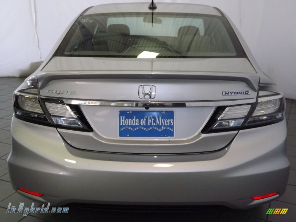 2013 Civic Hybrid Sedan - Alabaster Silver Metallic / Gray photo #7
