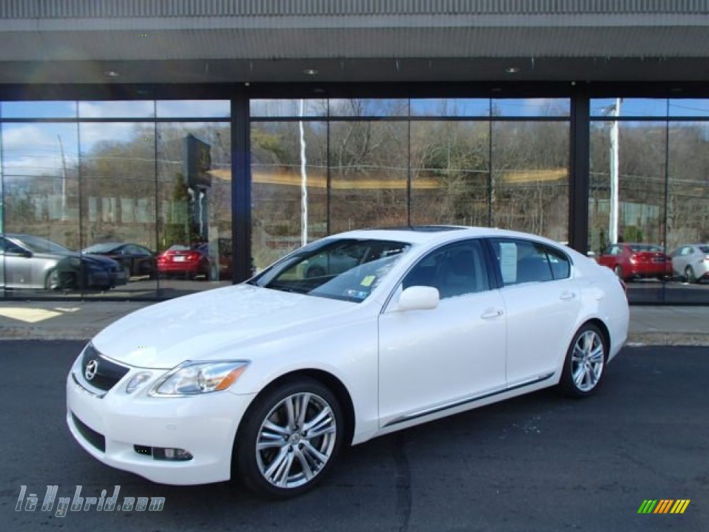 2007 GS 450h Hybrid - Starfire White Pearl / Black photo #1