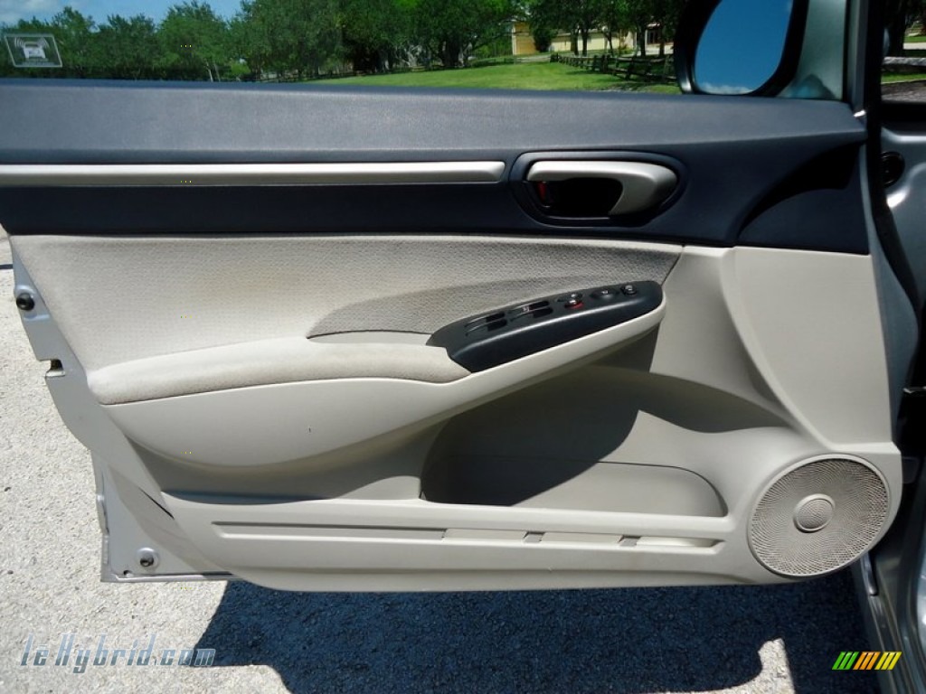 2006 Civic Hybrid Sedan - Alabaster Silver Metallic / Blue photo #28