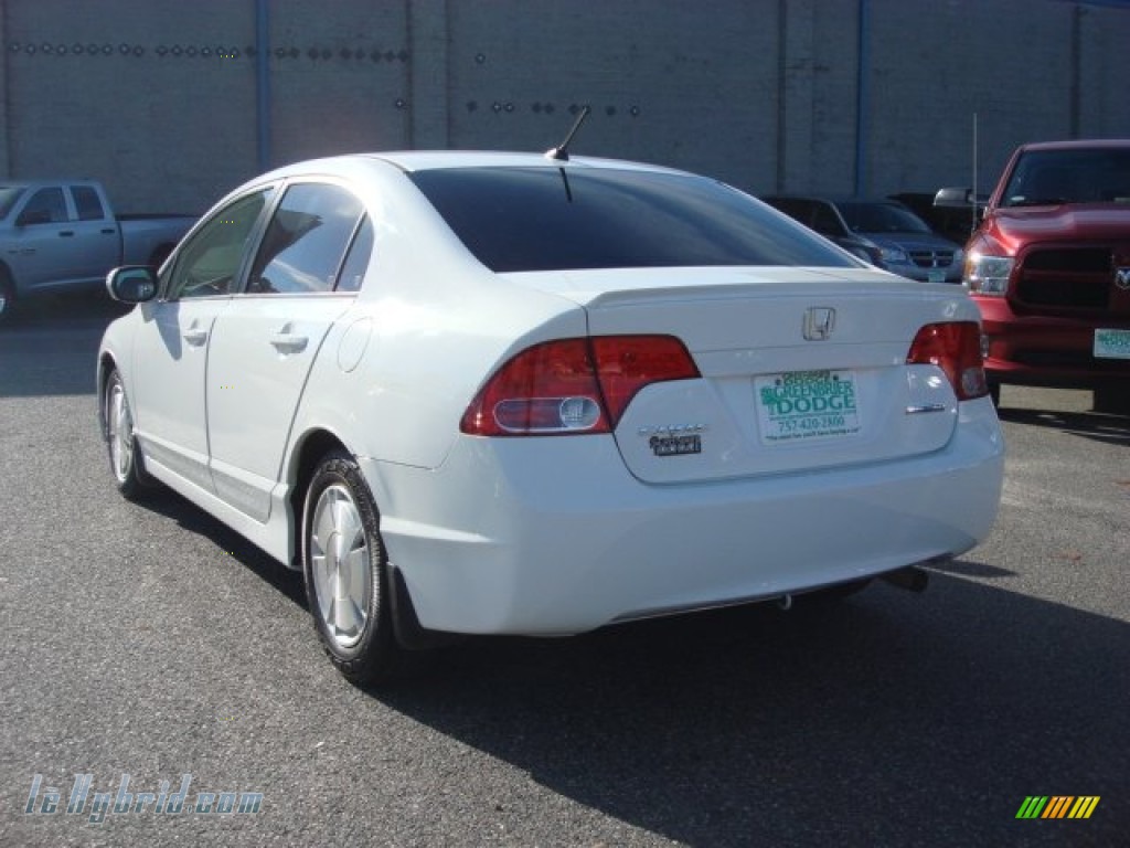 2008 Civic Hybrid Sedan - Taffeta White / Ivory photo #12