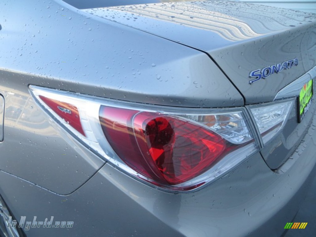 2013 Sonata Hybrid Limited - Hyper Silver Metallic / Gray photo #14