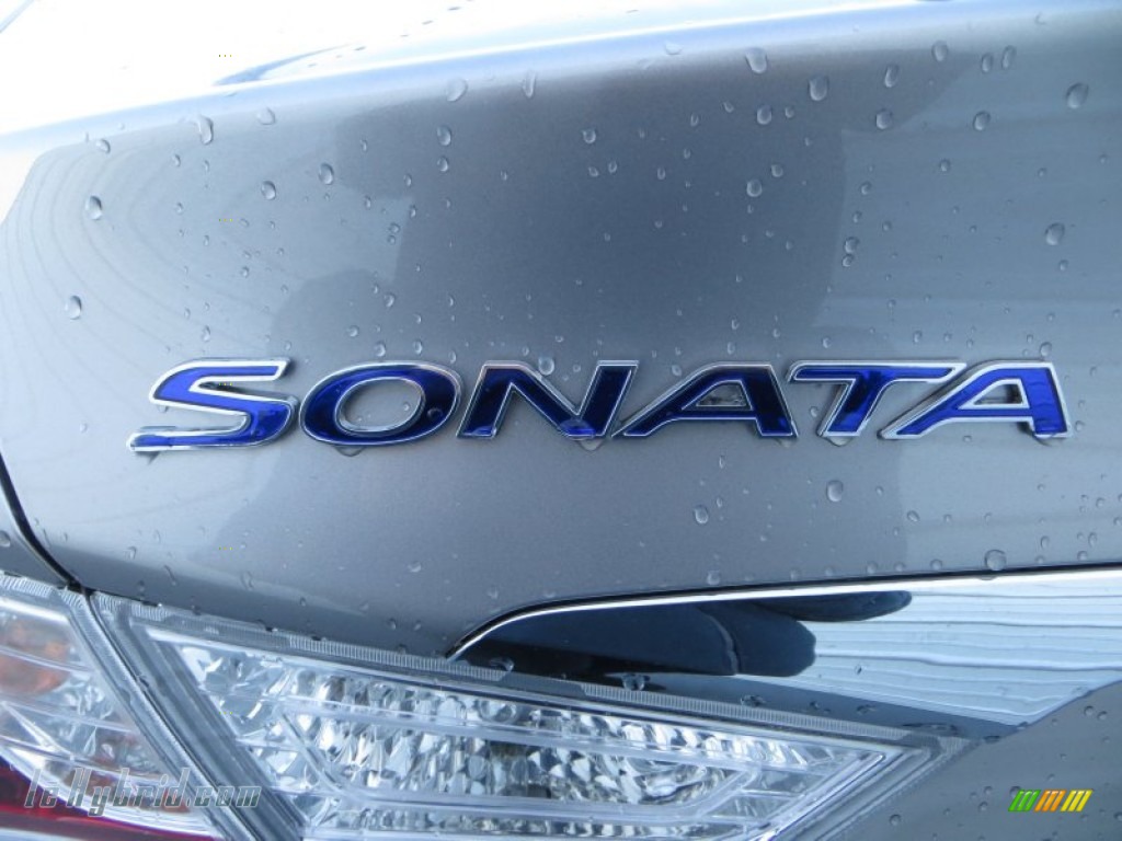 2013 Sonata Hybrid Limited - Hyper Silver Metallic / Gray photo #15