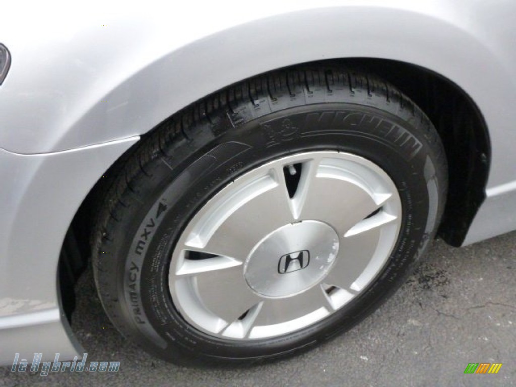 2008 Civic Hybrid Sedan - Alabaster Silver Metallic / Blue photo #8