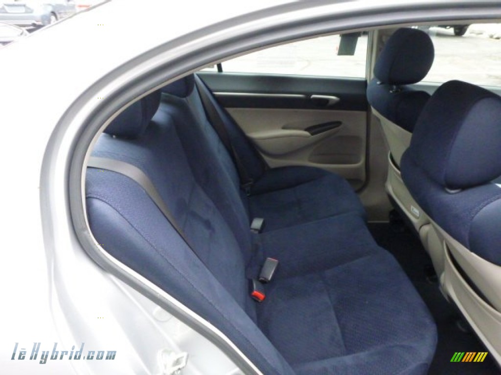 2008 Civic Hybrid Sedan - Alabaster Silver Metallic / Blue photo #13