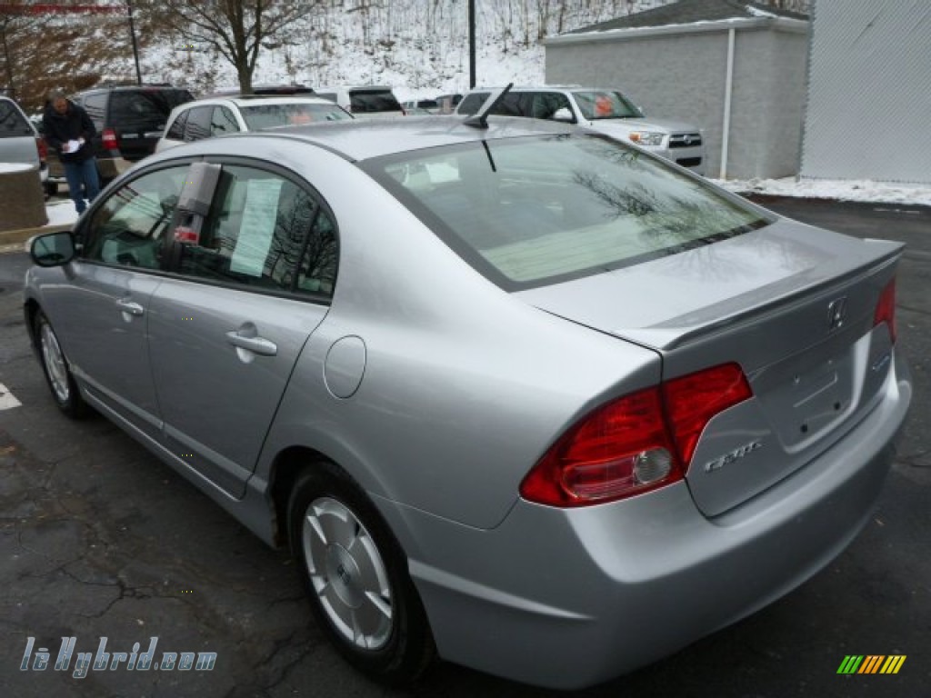 2008 Civic Hybrid Sedan - Alabaster Silver Metallic / Blue photo #16