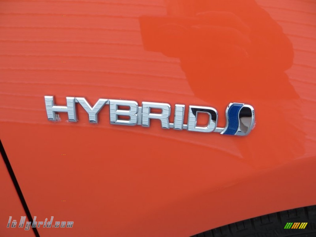 2012 Prius c Hybrid Three - Habanero / Light Blue Gray/Black photo #14