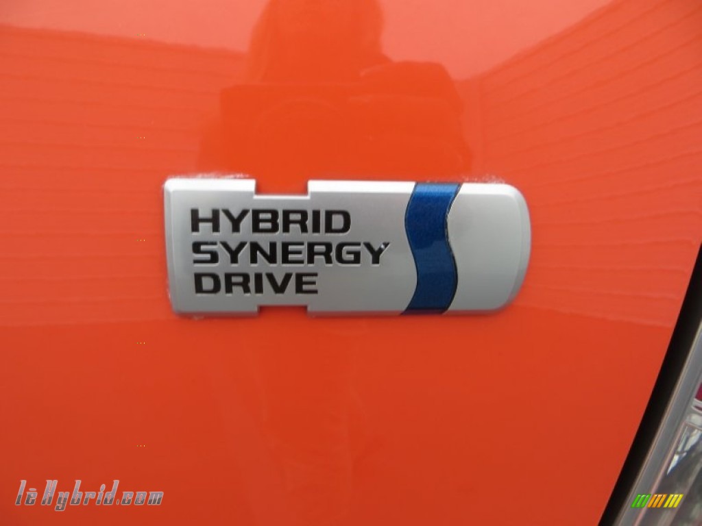 2012 Prius c Hybrid Three - Habanero / Light Blue Gray/Black photo #18