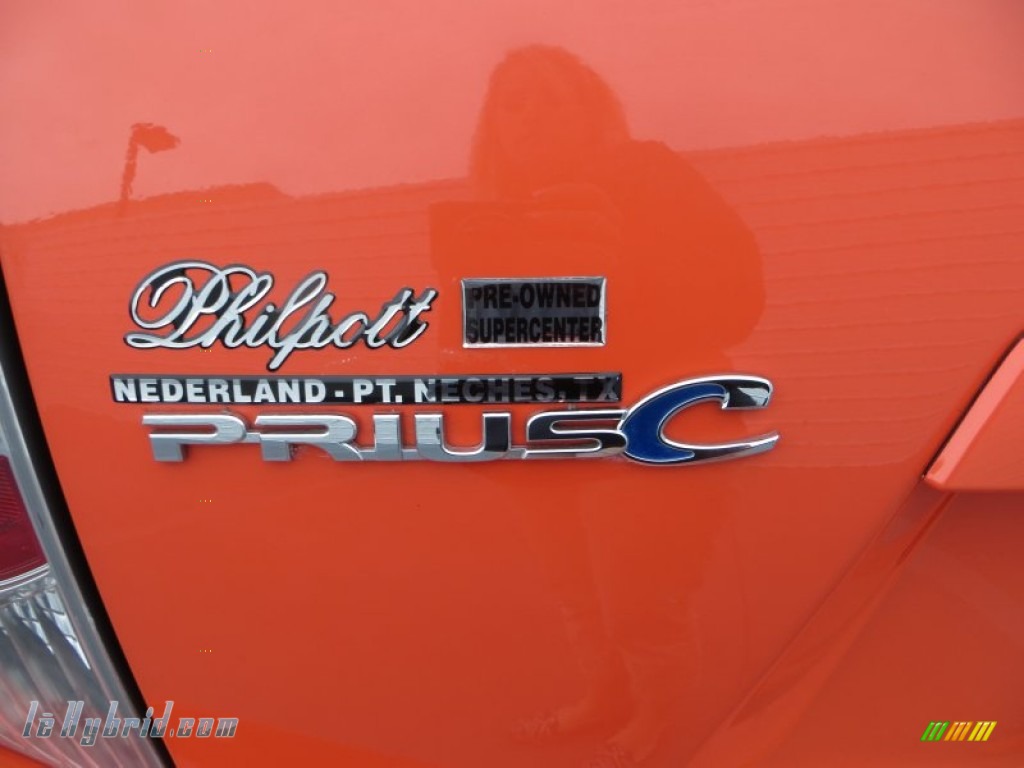 2012 Prius c Hybrid Three - Habanero / Light Blue Gray/Black photo #20